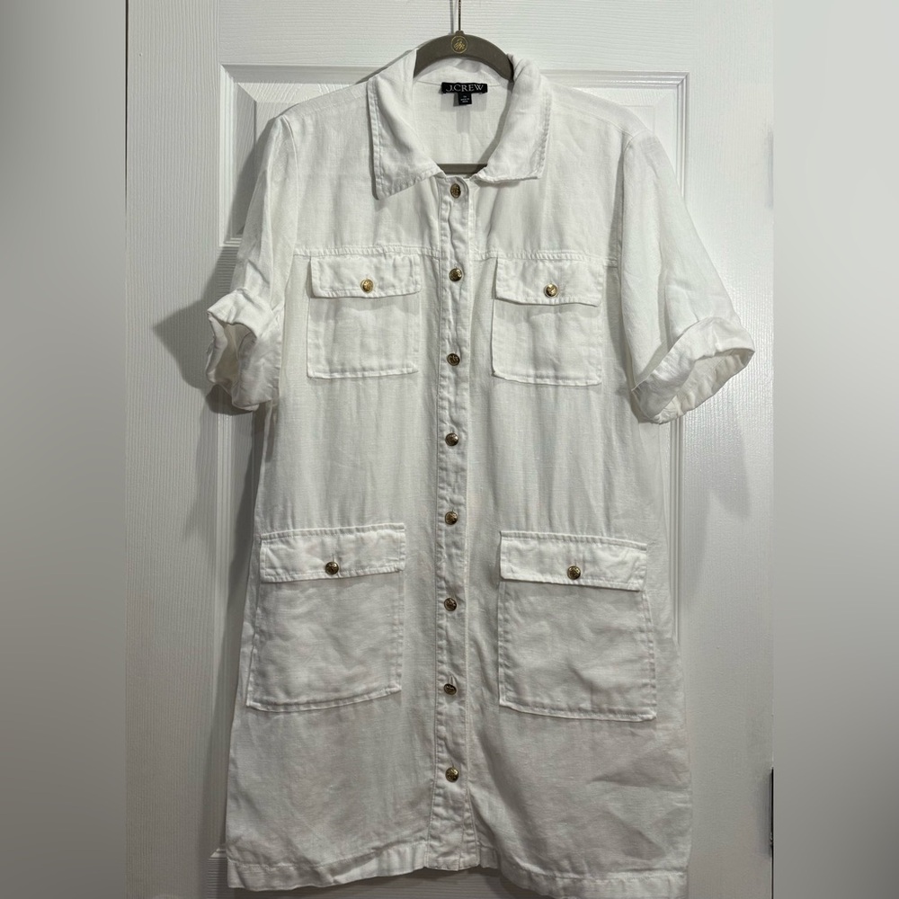 Gamine shirt-dress in linen